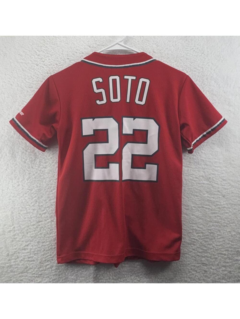 Washington Nationals Juan Soto Jersey Youth Medium #22 Baseball Boys Licensed